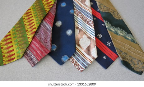 Vintage Mens Neck Ties From The 1970s 