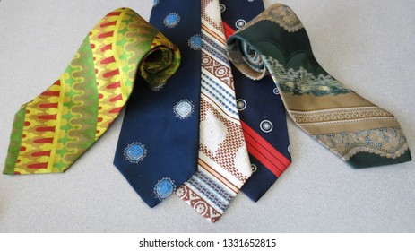 Vintage Mens Neck Ties From The 1970s 