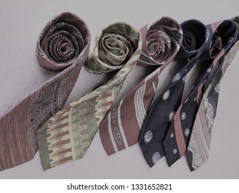 Vintage Mens Neck Ties From The 1970s 