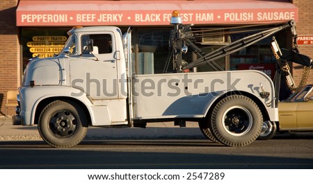 Vintage Mercury 600 tow truck.