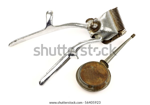 Vintage Metal Hair Trimmer Oil Can Stock Photo Edit Now 56405923