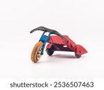 Vintage metal red tricycle toy