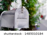 Vintage metal US post mail box 