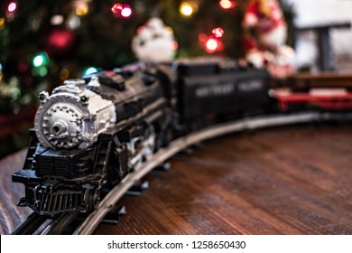 antique christmas tree train set