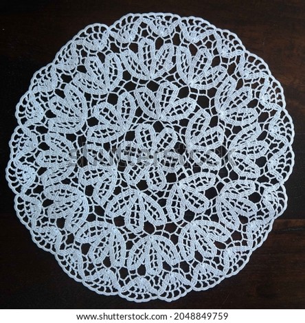 Vintage Monogram Handmade Crochet Doily