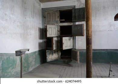 Vintage Morgue Cooler In Abandoned Ellis Island Hospital