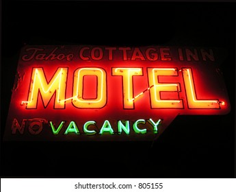 Vintage motel sign in America