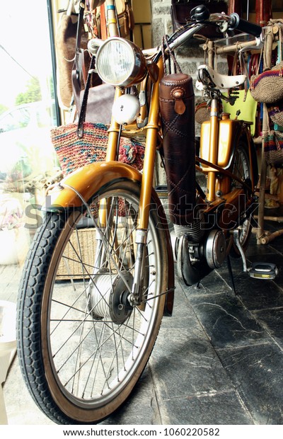 vintage motorized bicycle