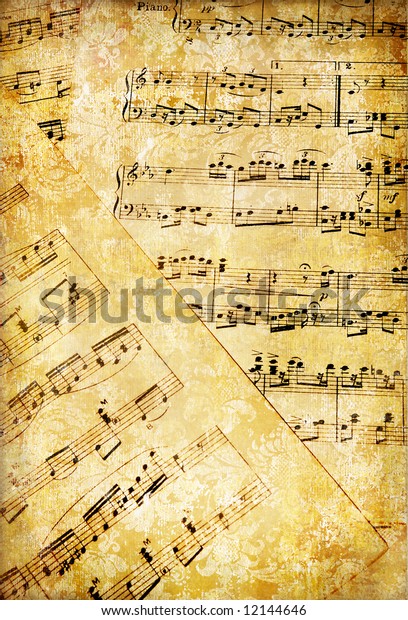 Vintage Musical Pages Stock Photo 12144646 | Shutterstock