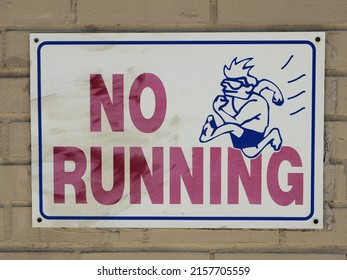 Vintage No Running Pool Sign In Hoboken New Jersey