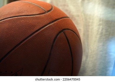 Vintage Old Basketball Ball Detail Close Up