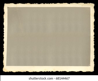 Vintage Old Blank Photograph Design Element With White Border.