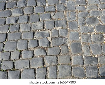 Vintage Old Cobblestone Stone Alley Back End Street In Hoboken New Jersey