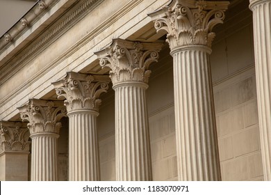 Vintage Old Justice Courthouse Column - Shutterstock ID 1183070971
