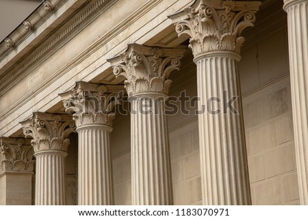 Vintage Old Justice Courthouse Column