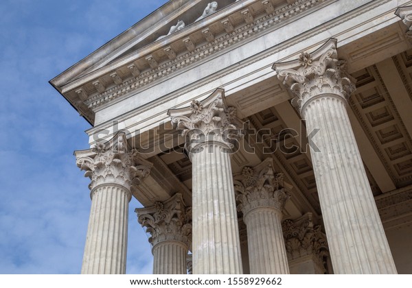 Vintage Old Justice Courthouse Column Neoclassical Stock Photo ...