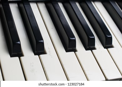 vintage old piano key close up - Powered by Shutterstock