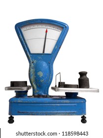 Vintage Old Weight Scale. Clipping Path Included.