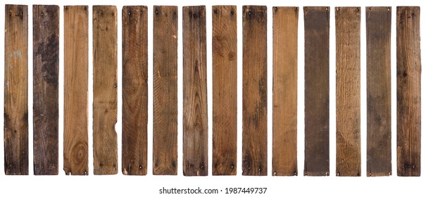 Vintage old wooden planks isolated on white background. - Powered by Shutterstock