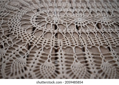 Vintage Oval Doily. This Photo Has Been Taken In Prague, 2021