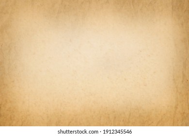 Vintage Paper Texture Background, Grunge Old Retro Rustic Cardboard Clean Brown Empty Blank Space Page
