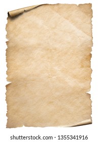 Vintage paper textured object isolated on white