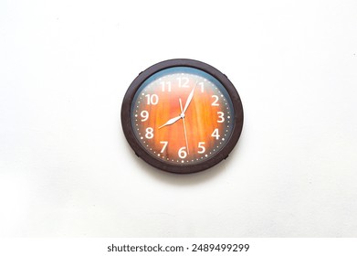 vintage patterned clock on a white wall