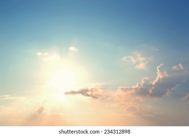 Vintage photo of  Abstract nature background with sky in sunset  - Shutterstock ID 234312898