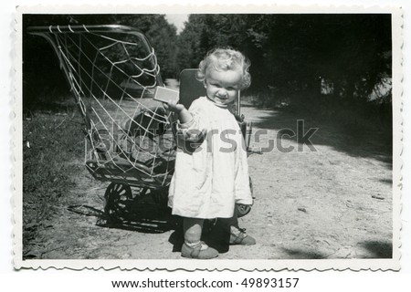 Vintage photo of baby (1955)
