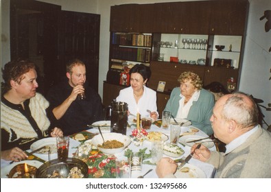 Vintage Photo Of Family Party (seventies)