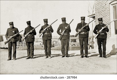 Vintage Photo Of A Firing Squad With Rifles