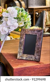 Vintage Photo Frame On The Table