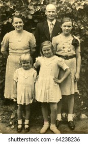 Vintage Photo Of Happy Family