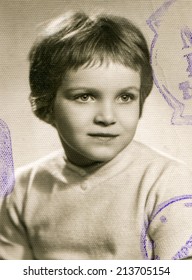 Vintage photo of little girl (fifties)