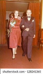 Vintage Photo Of Newlyweds (seventies)