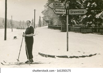 Vintage Photo Of Skier (sixties)