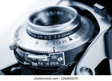 Vintage Photographic Camara Lens Closeup