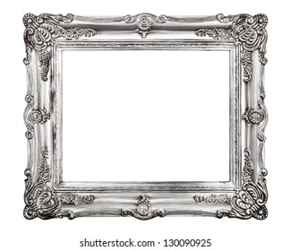 Vintage Picture Frame Isolated On White Background