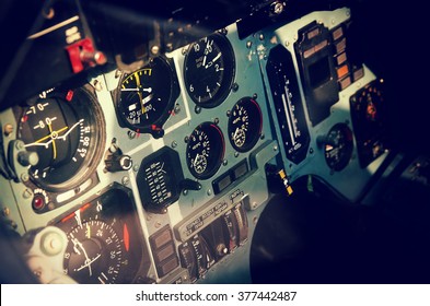 Vintage Plane Cockpit