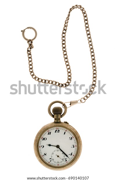 gold pocket watch with chain