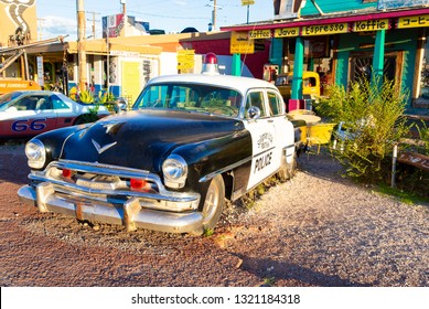 Vintage Police Car Seligman Historic Route Stock Photo 1321184318 ...