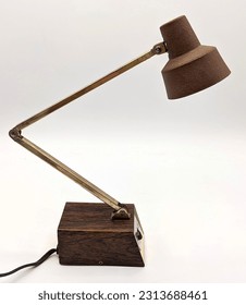 Vintage Portable Metal Folding Desk Lamp  - Shutterstock ID 2313688461