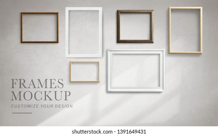 Vintage premium frame mockup set