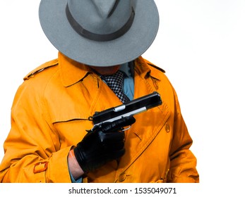 Vintage Private Investigator Carries A Big Gun