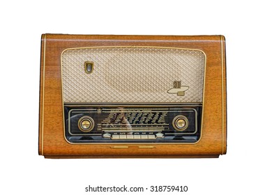 Vintage Radio Isolated With Clipping Path