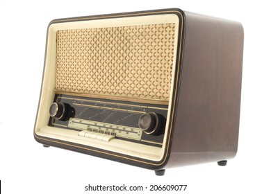 Vintage Radio Isolated On White