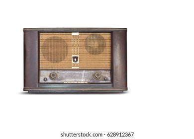 Vintage Radio Isolated On White