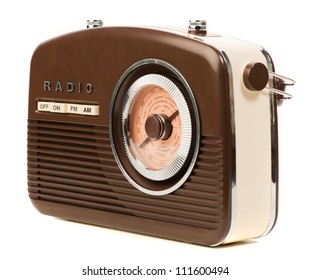 Vintage Radio On White Background