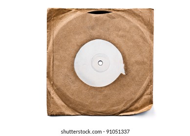 Vintage Record In A Sleeve Isolated On White