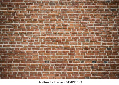Vintage red brick wall - Shutterstock ID 519834352